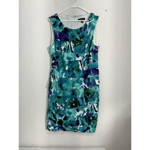Womans Connected Apparel 16 Sleeveless Tiered Dress Multicolor